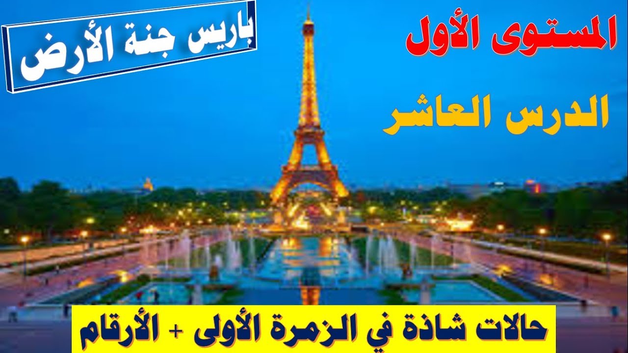 ركب عدة جمل من أول درس - الأرقام والحالات الشاذة في الزمرة الأولى (الدرس العاشر)