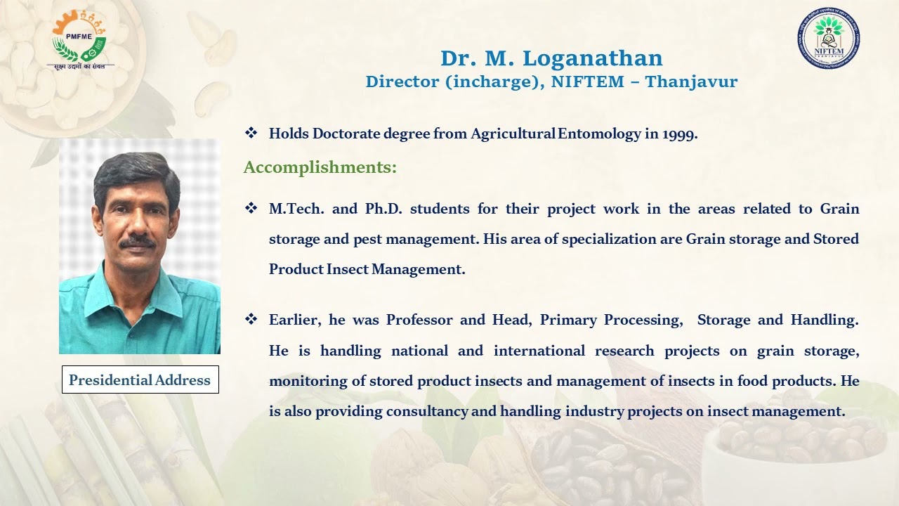 PMFME - Webinar on Plantation Crops Processing & Value Addition - Inaugural Session