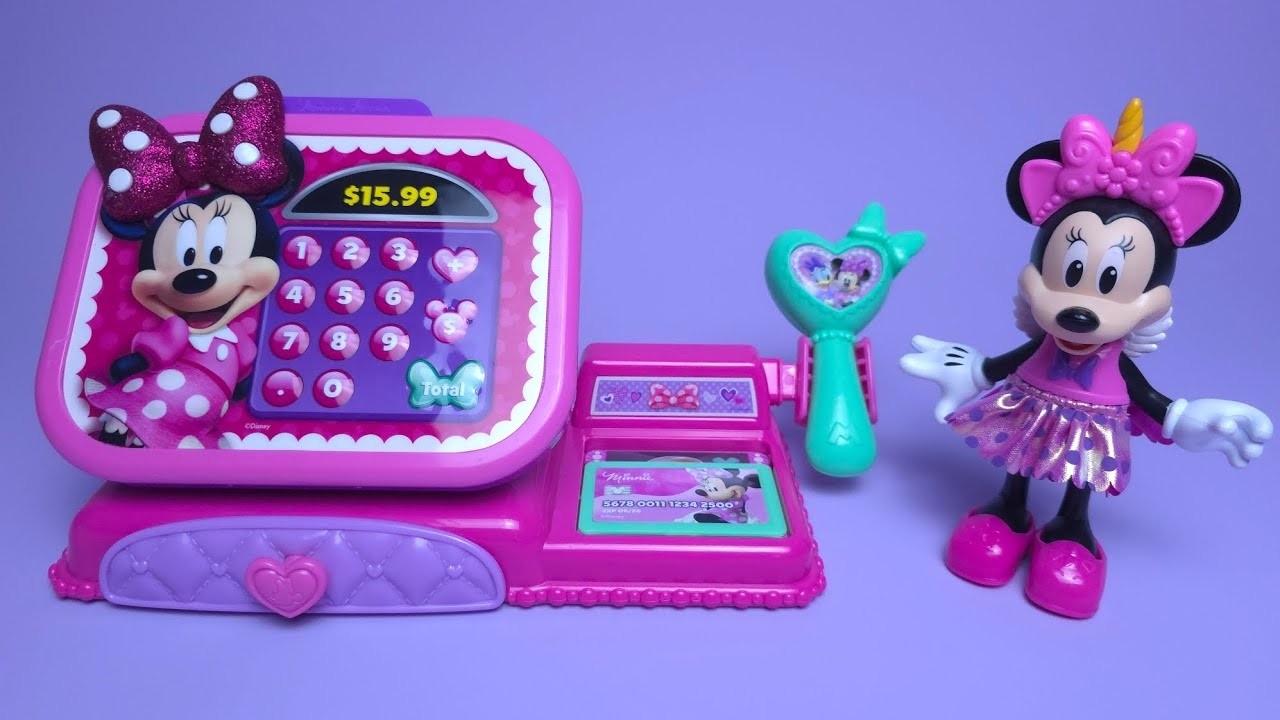Disney Minnie Mouse Cash Register Set Satisfying with Unboxing Compilation Toys ASMR