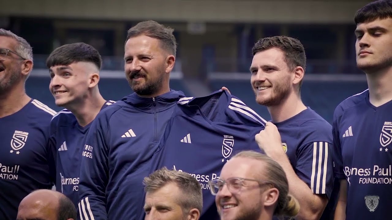 Tartan Army HEROES including Andy Robertson meet Team Scotland | Homeless World Cup