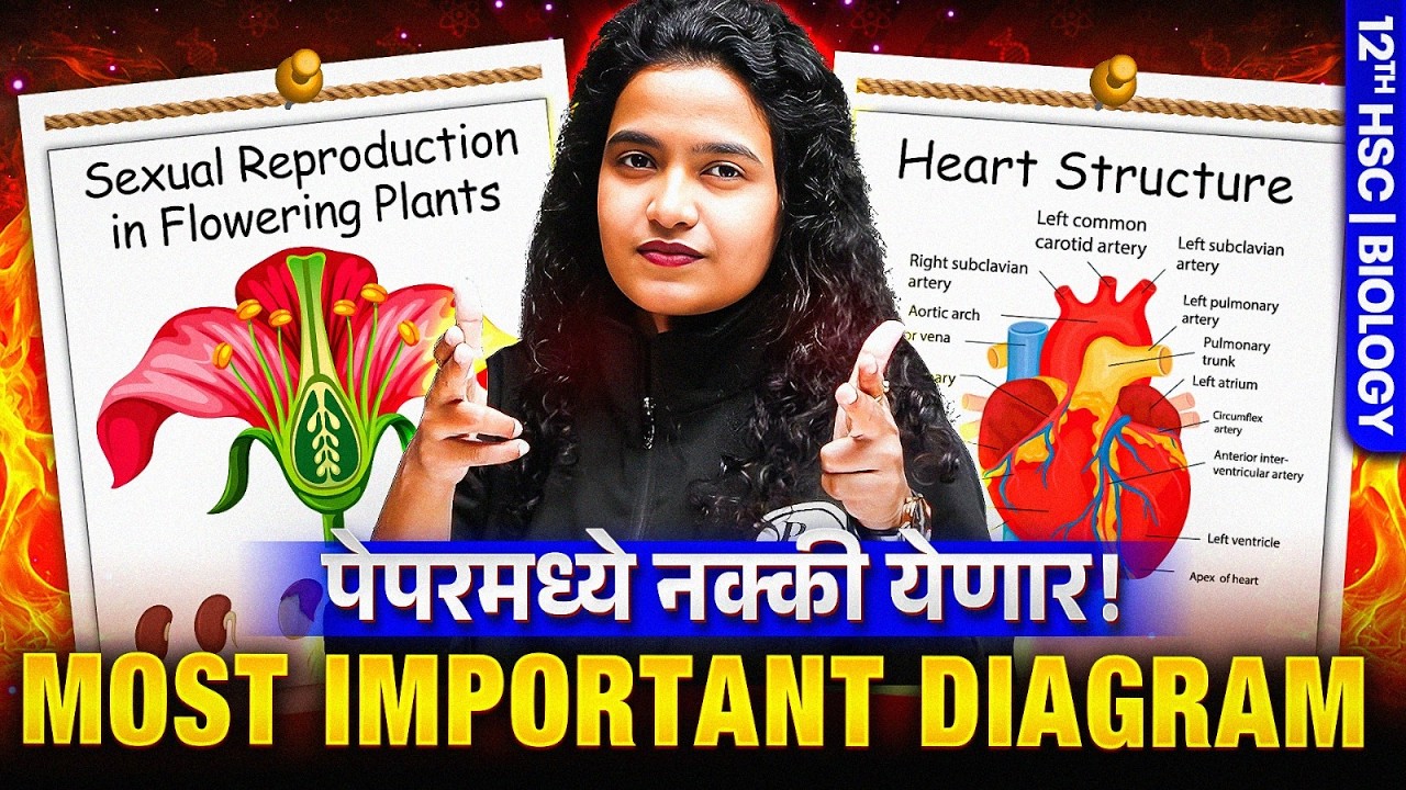 🔥12th HSC Biology IMP Diagrams for Board Exam | MH Board💯 #hscboard2026