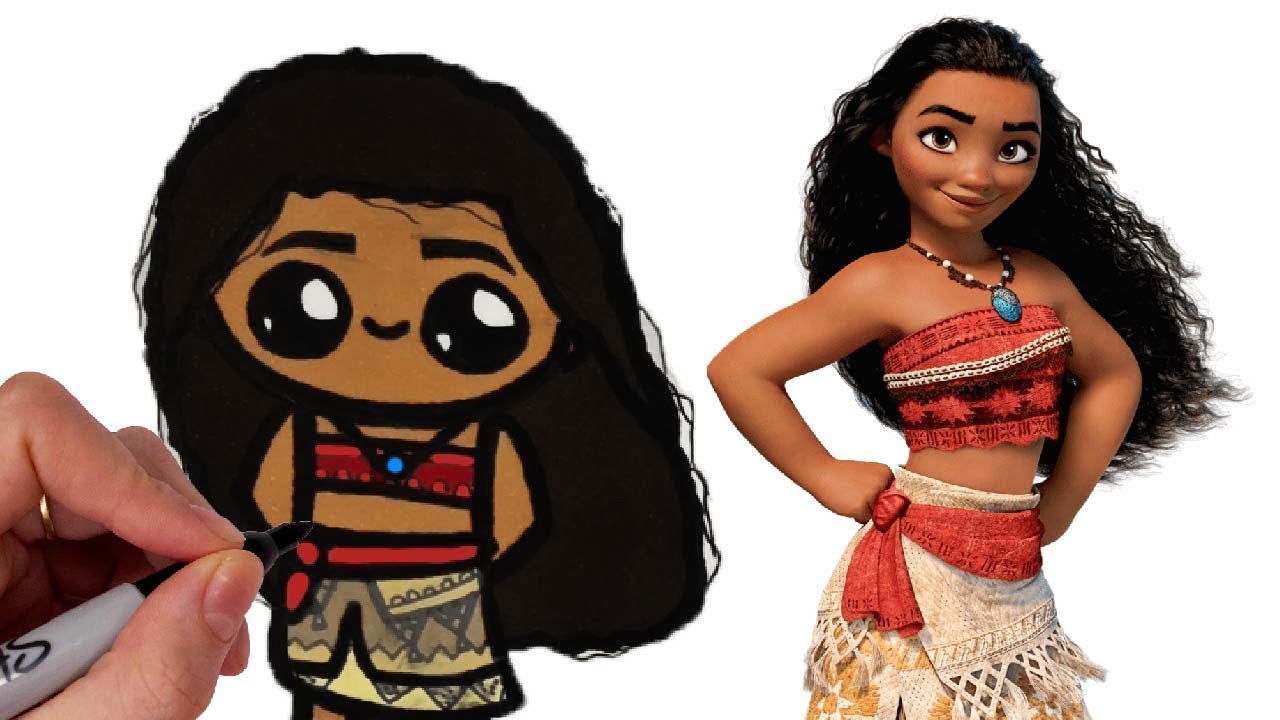 Comment Dessiner VAIANA Princesse Disney