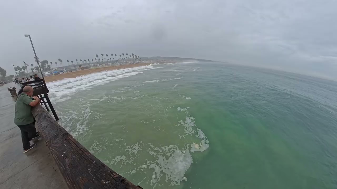 Hurricane Marie - Newport Beach Balboa Pier, Relaxing Ocean Ambience 9/6/2226