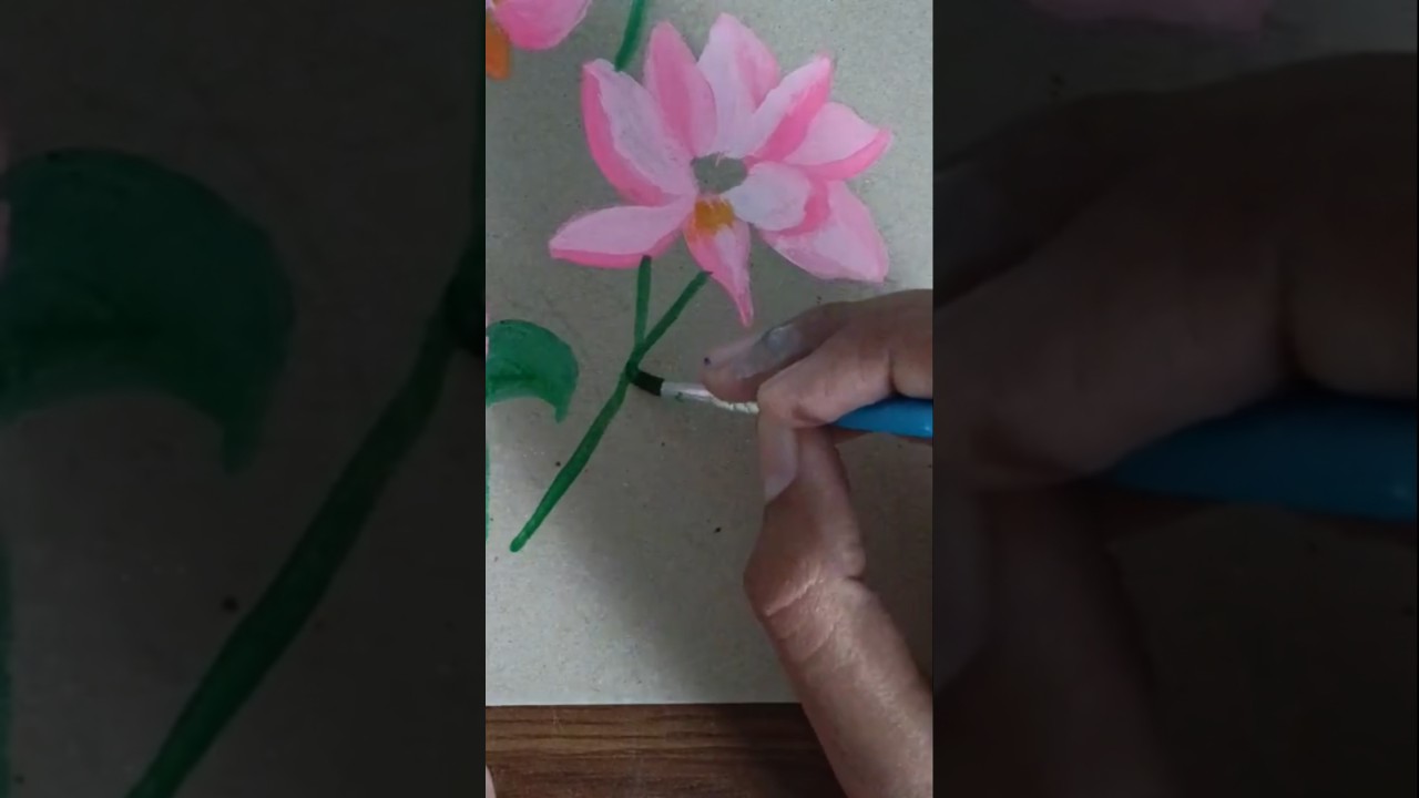Peaceful Lotus Painting 🪷|| #art #shorts @My Art Gallery Hub