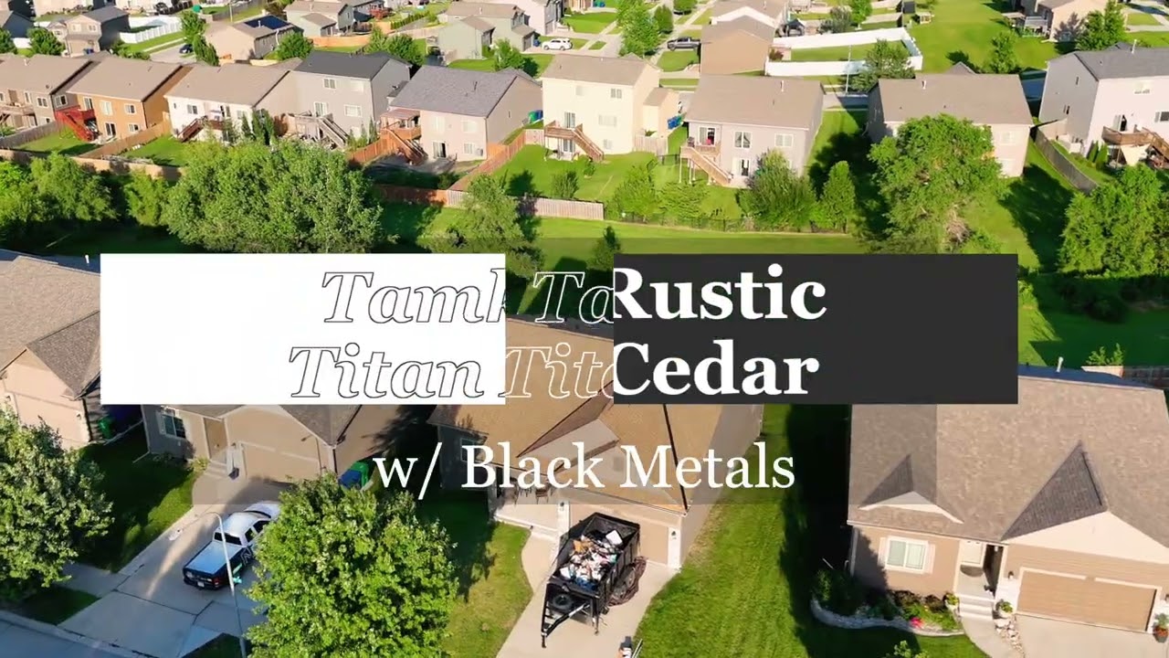 Tamko Titan XT - Rustic Cedar& Black Metals