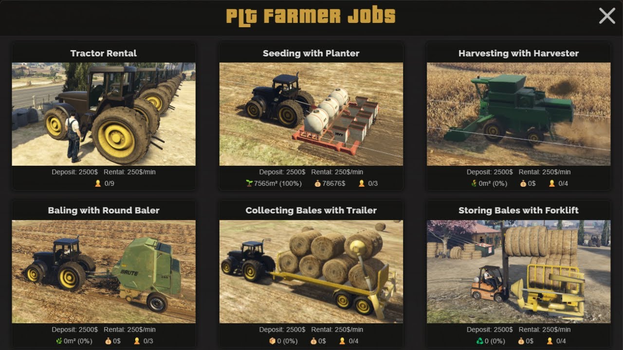 PLT Farmer Jobs v2 | Realistic Harvesting System for FiveM | #FiveM #FivemScript #esx #qbcore