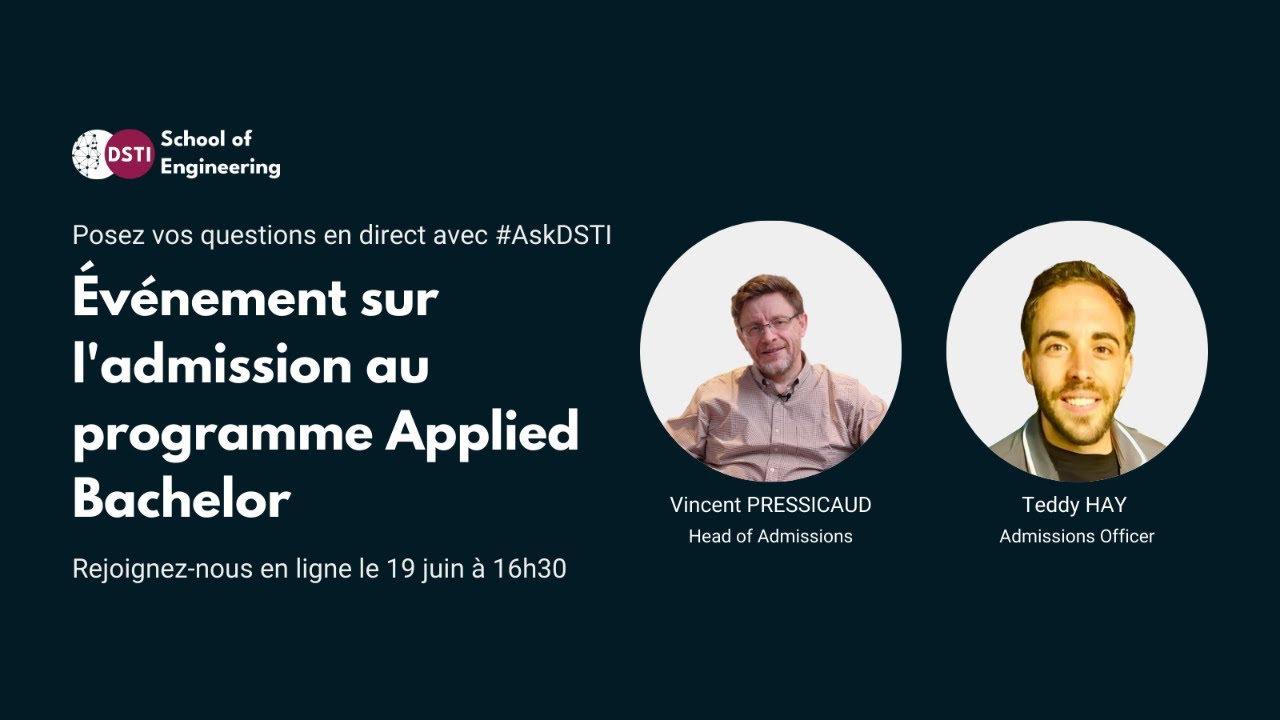 🎓 Rejoignez-nous pour l'événement sur l'admission au programme Applied Bachelor ! 📊