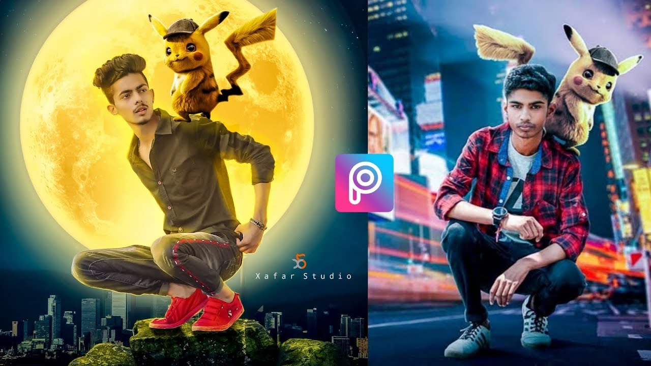PicsArt PIKACHU Photo editing tutorial in picsart Step by Step in Hindi - Pikachu viral photo edit