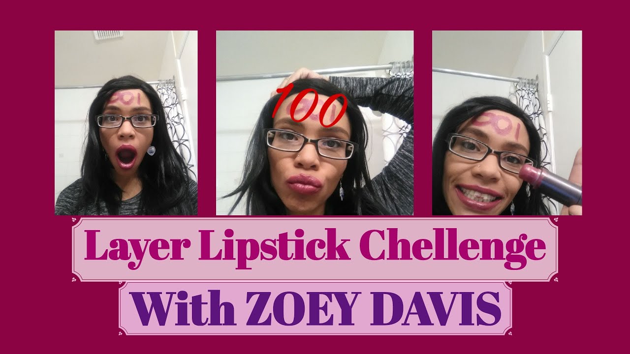 100 Layer Lipstick💄 Challenge with Zoey Davis