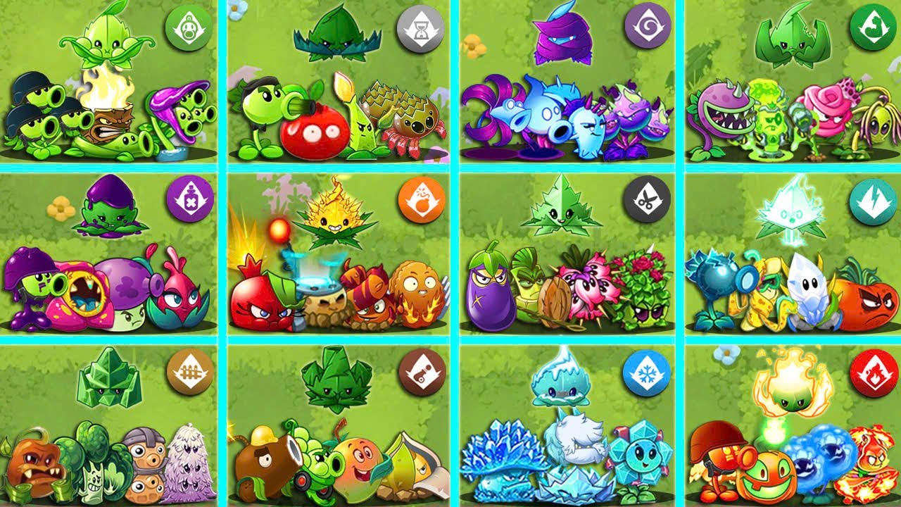 Random 12 Team 5 Plants & Mint Vs All Zombies - Who Will Win? - Pvz 2 Team Plant Battlez