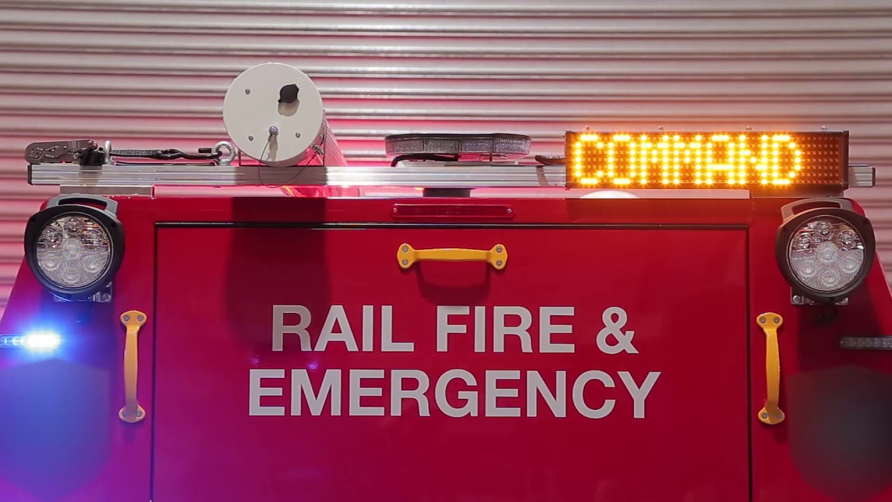 FORD RANGER RAIL FIRE & EMERGENCY WITH RED BLUE WARNING LIGHTS BY REDFLEET