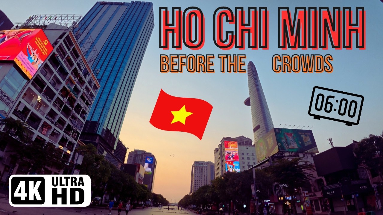 SAIGON Wakes Up: SUNRISE WALKING TOUR in Ho Chi Minh City [4K] 🇻🇳🌅