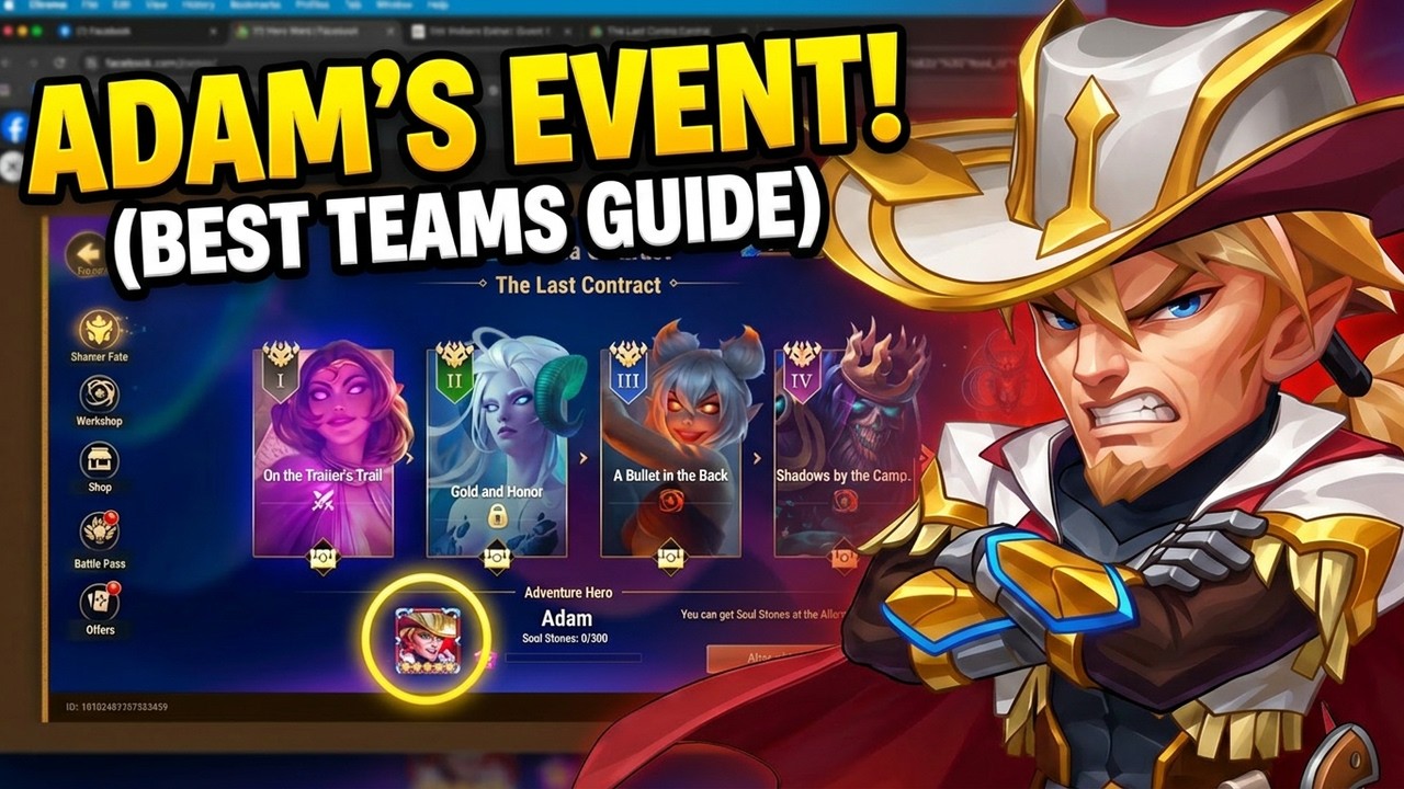 Don't fail Adam's Event! (Best Teams)