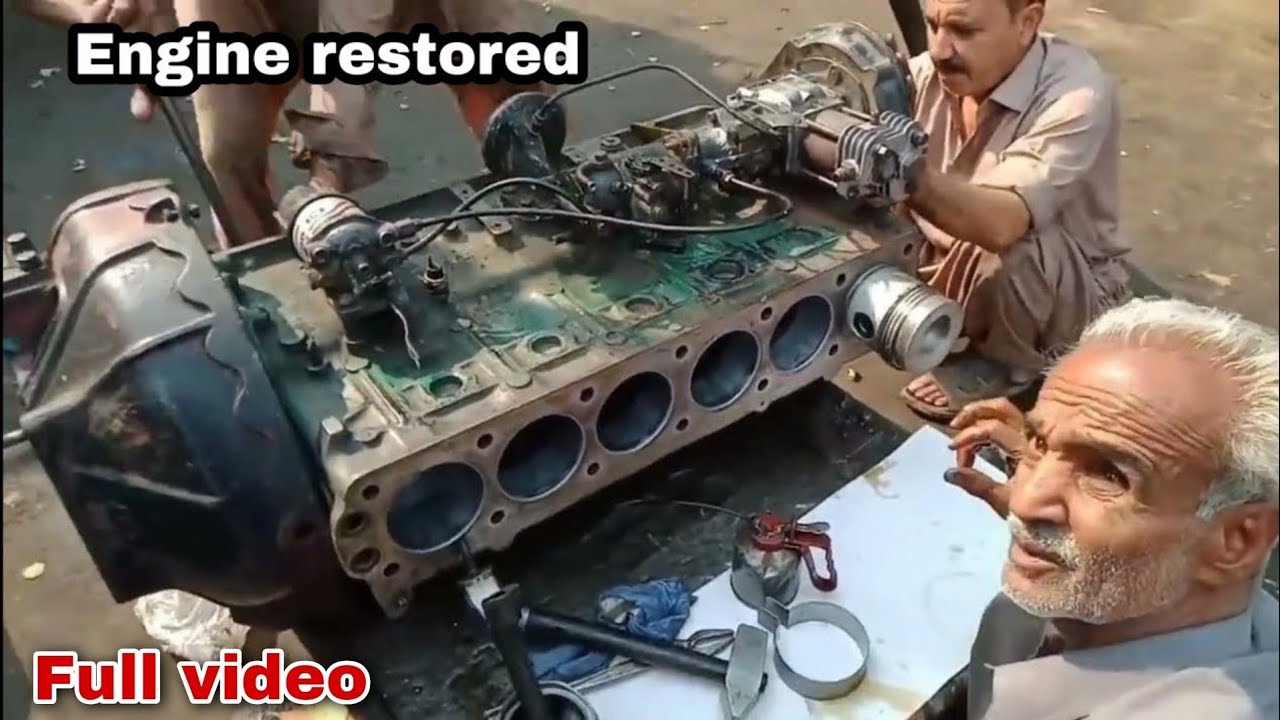 Bedford truck engine restoration full video || Engine repairing || rebuilding old engine || new