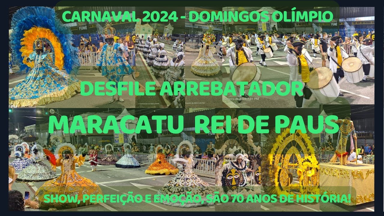 Carnaval de Rua de Fortaleza 2024: O Maracatu Rei de Paus Brilha e Emociona na Av. Domingos Olímpio