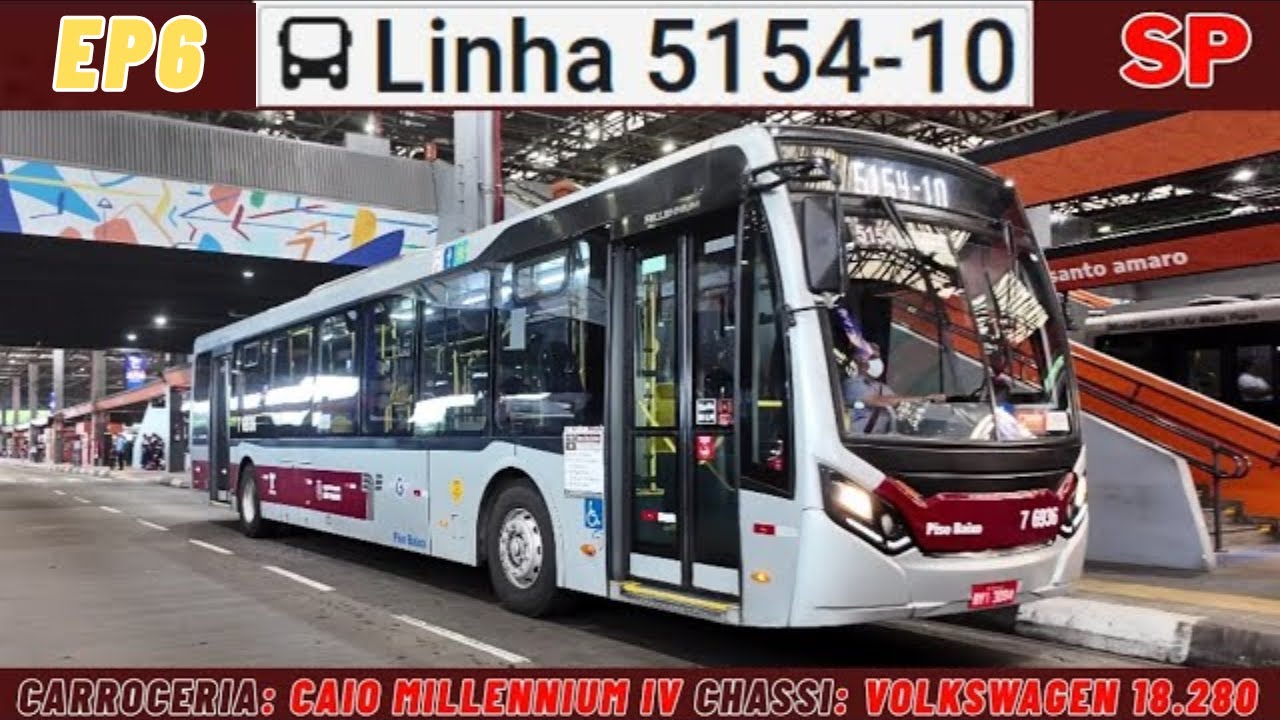 São Paulo SP Brasil - Ônibus Linha 5154-10 Terminal Princesa Isabel  - Terminal Santo Amaro Ep6