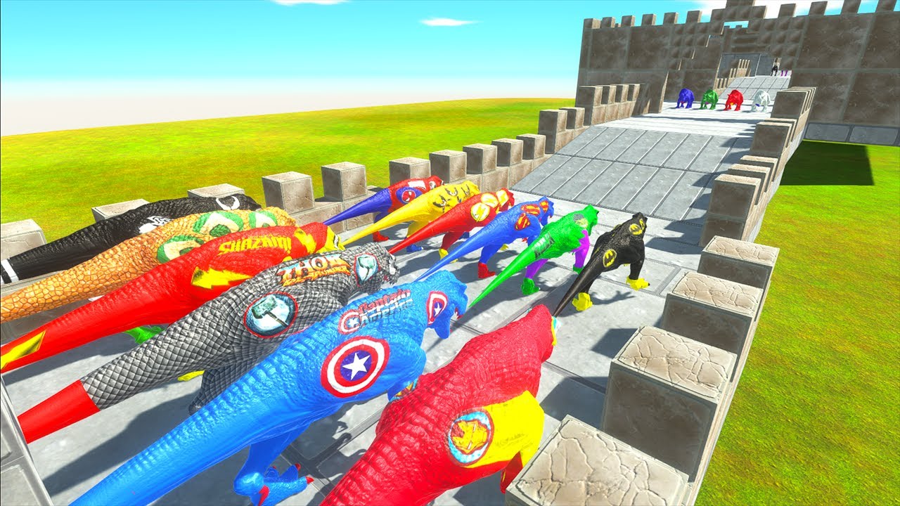 Dinosaurus Jurassic World Dominion:T-rex, Velociraptor, Triceratops Animal Revolt Battle Simulator