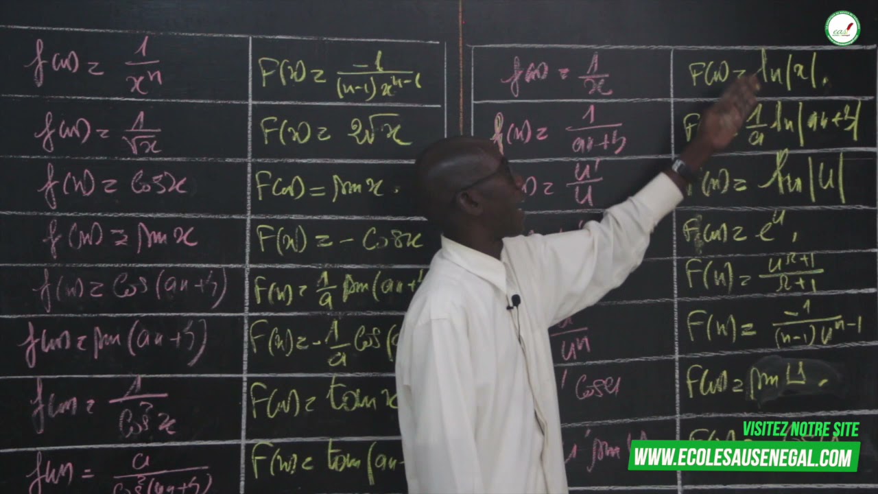 Cours - Terminale S - Mathématiques : Primitives / Intégrales / Suite 1 / M. DIOP