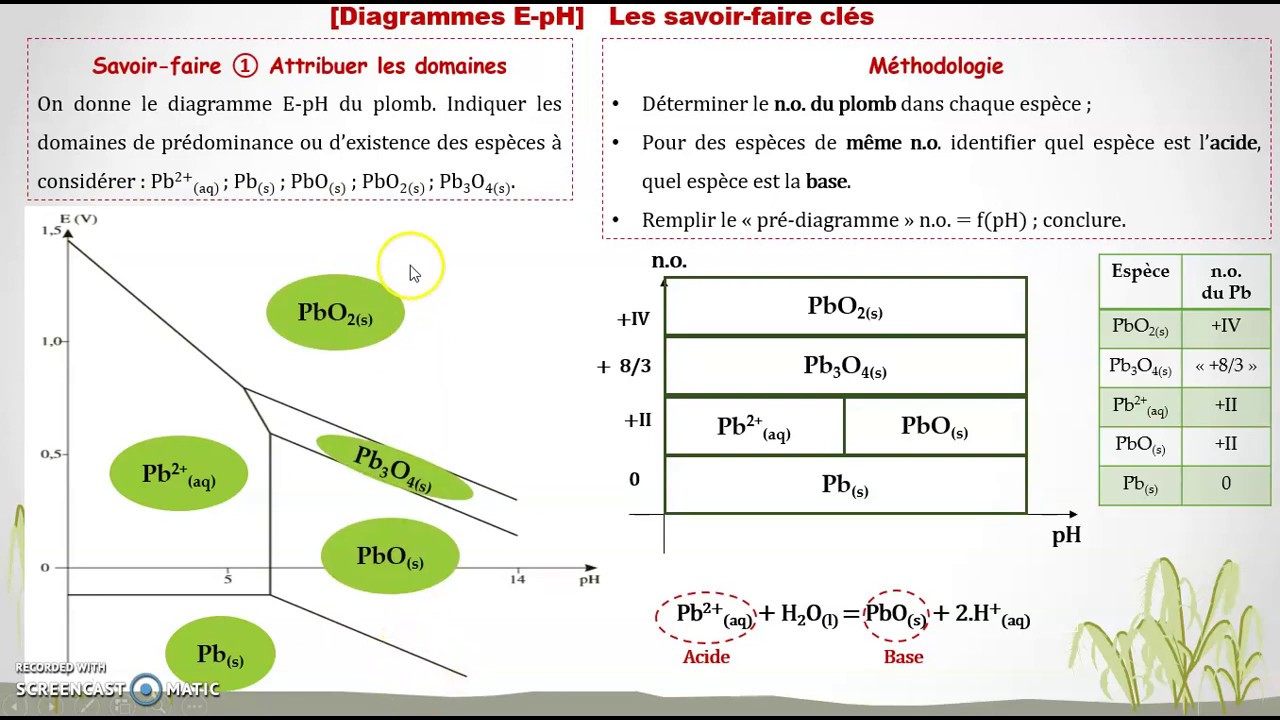SF1 - Attribuer les domaines d'un diagramme E-pH