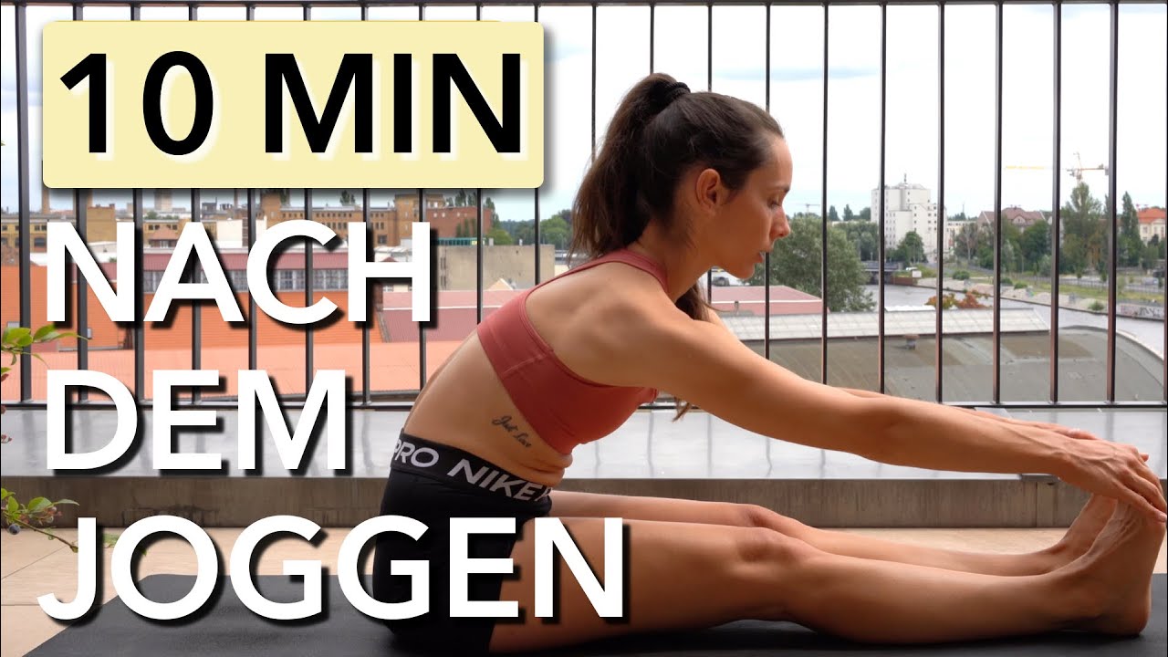 Intensive Dehnungsroutine nach dem Laufen oder Joggen