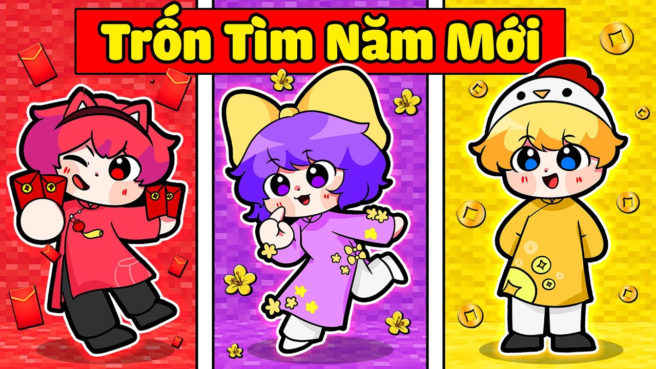 NABEE THỬ THÁCH 24H CHƠI TRỐN TÌM NĂM MỚI SIÊU ĐẸP TRONG MINECRAFT 🤩🎊🌸