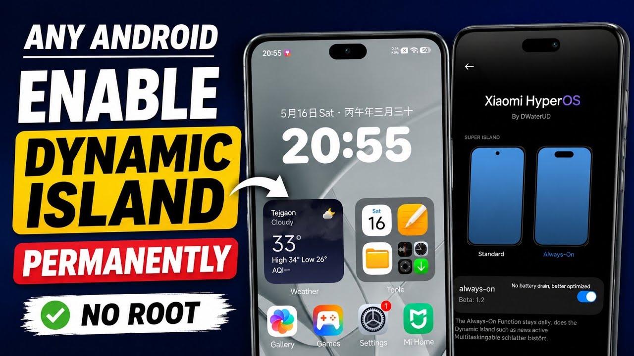 Get Permanent Dynamic Island on ANY Android Device! (No Root) 🚀
