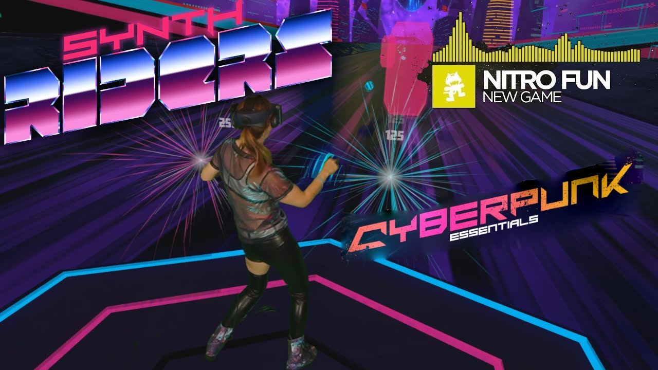 Synth Riders: Cyberpunk Essentials || New Game – Nitro Fun (Expert) First Attempt || Mixed Reality