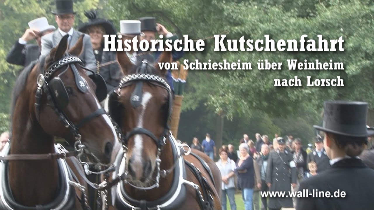 Schriesheim: Historische Kutschen fahren von Schriesheim über Weinheim nach Lorsch