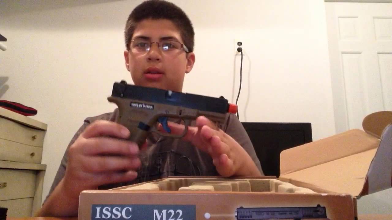 Airsoft Unboxing/Review Of The ISSC M22 GBB Pistol