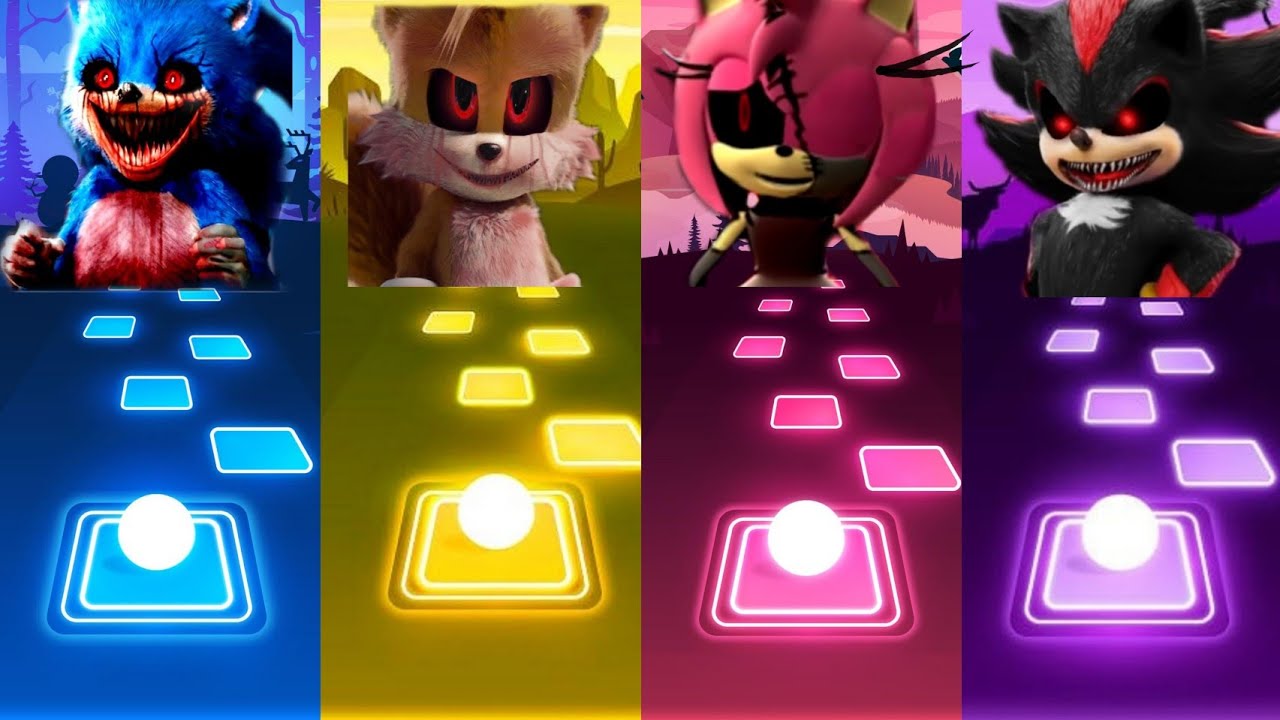 Sonic Exe Vs Tails Exe Vs Amy Exe Vs Shadow Exe -Tiles Hop EDM Rust