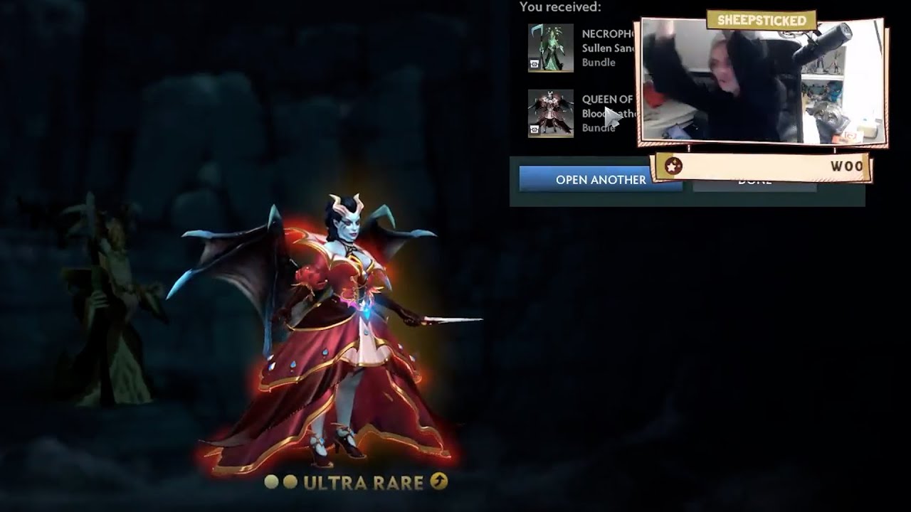 Sheepo's reaction to getting Ultra Rare QoP immortal