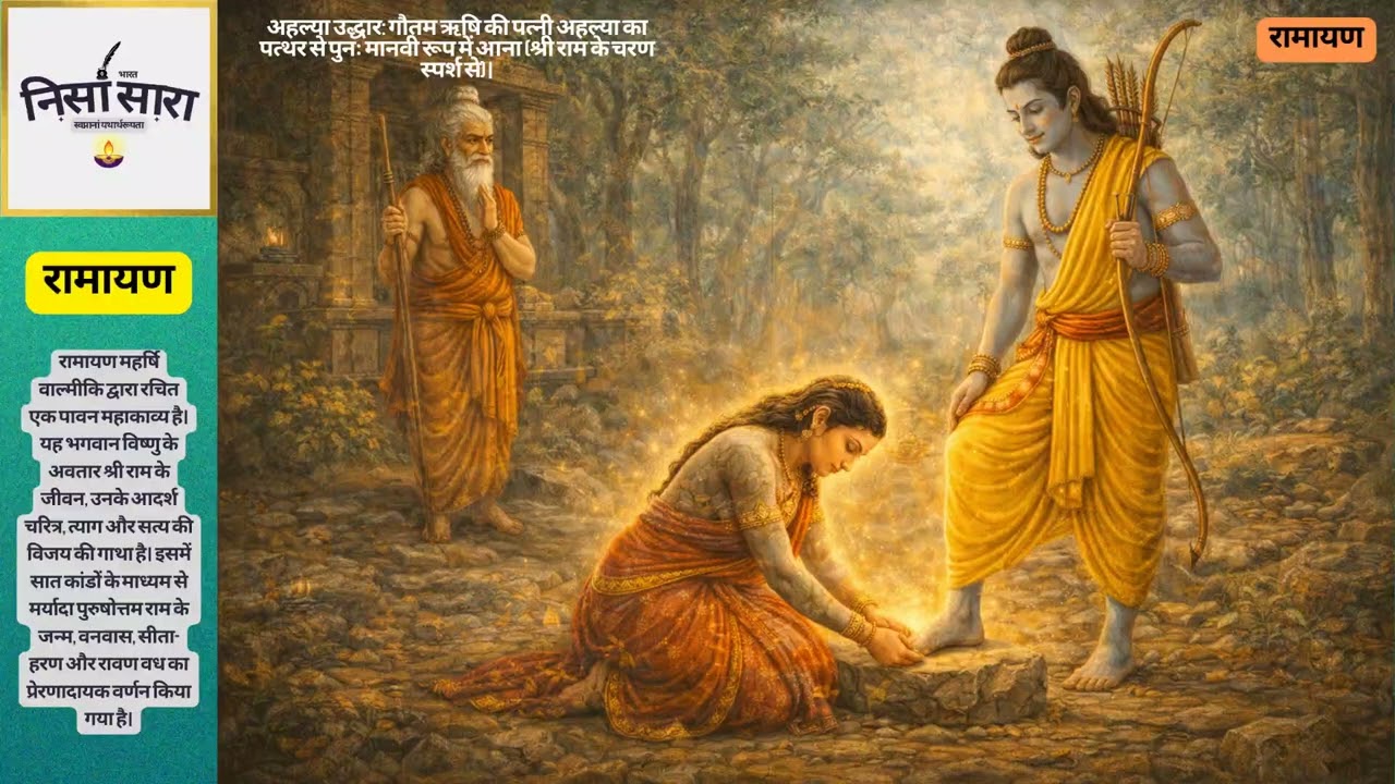 🌸 अहल्या उद्धार | श्री राम के चरण स्पर्श से मुक्ति की दिव्य कथा 🌸 I रामायण I Nisa Sara
