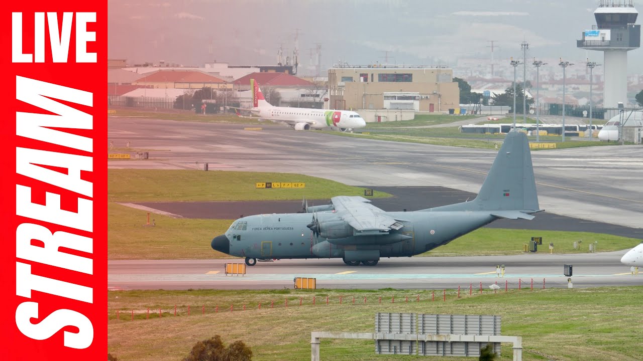🔴 Lisbon Airport LIVE WINDY Plane Spotting
