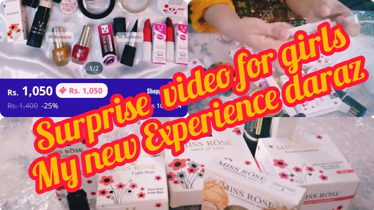 daraz online shopping experience |makeup for girls collection |lowest price|original miss rose