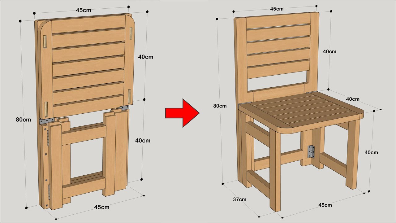 HOW TO MAKE A SIMPLE FOLDING CHAIR STEP BY STEP