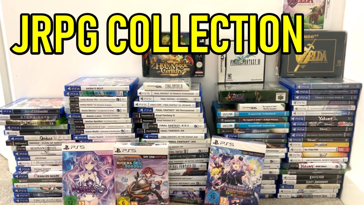МОЯ ОГРОМНАЯ КОЛЛЕКЦИЯ JRPG ИГР | ФИЗИЧЕСКИЕ ИГРЫ НА PS2, PS3, PS4, PS5, N64 И XBOX | БОЛЕЕ 100 ИГР