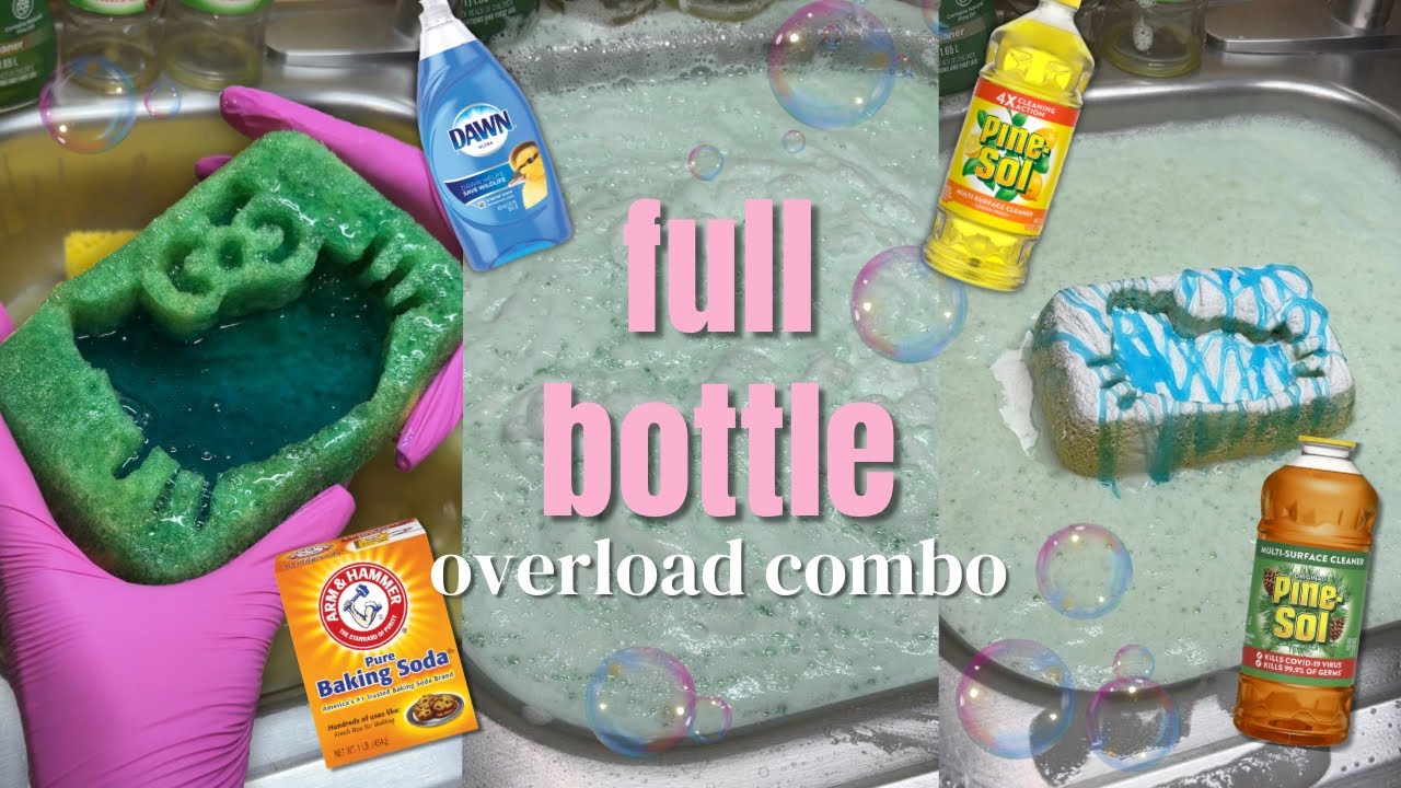 Full Bottle Overload Combo Sponge ASMR 🌲🍋🫧🩵