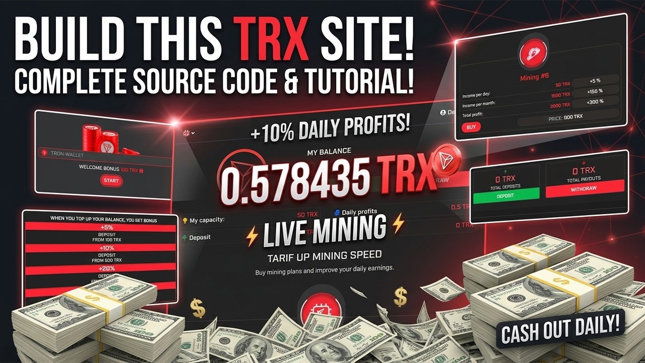 Создание сайта для майнинга TRX | Разработка полноценной платформы для майнинга 2026