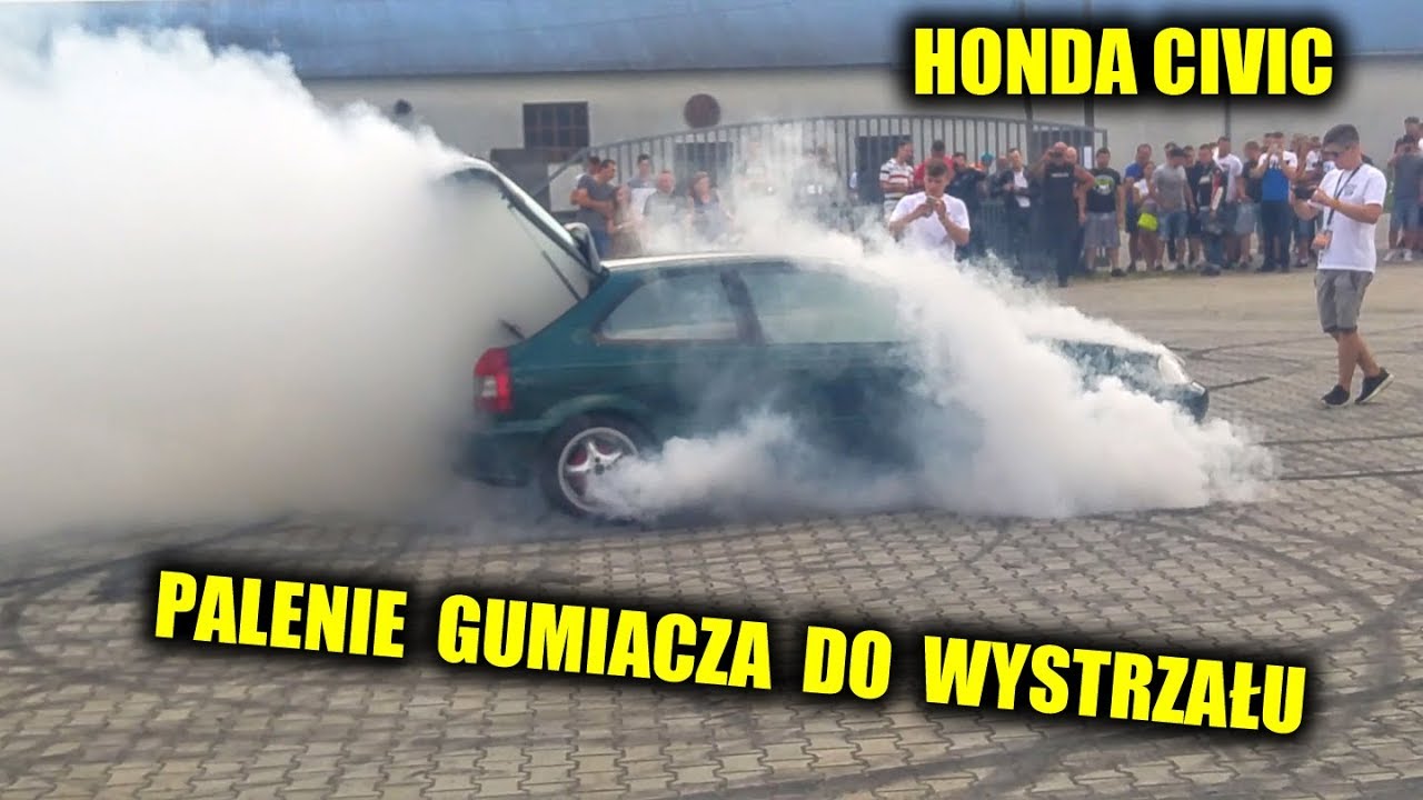 🔥 Honda Civic - KATOWANIE - UPALANIE DO WYSTRZAŁU - WYBUCH OPONY