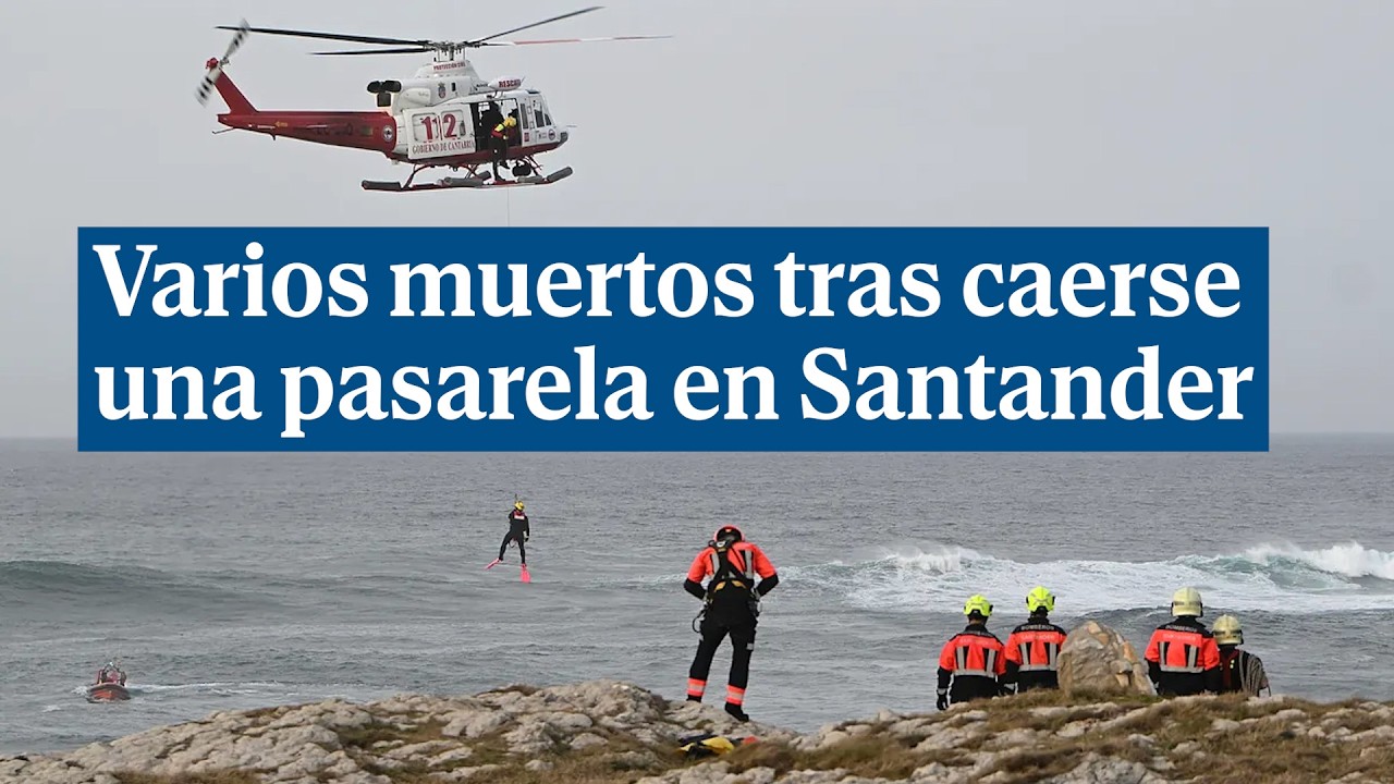 Varios muertos tras caerse una pasarela en la playa de El Bocal en Santander
