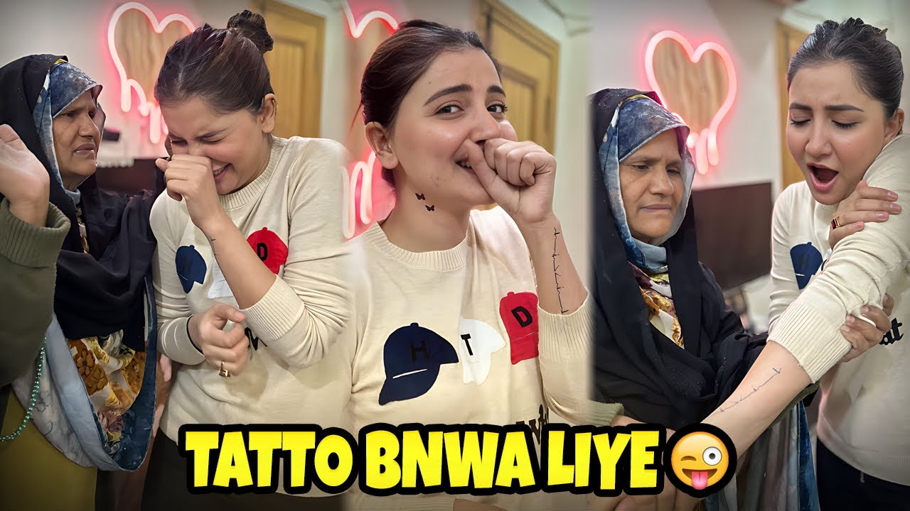 Tattoo prank on mama gone wrong 😬 mama ko rula dia 🤦🏼‍♀️ face laser and hair trimming done ✅