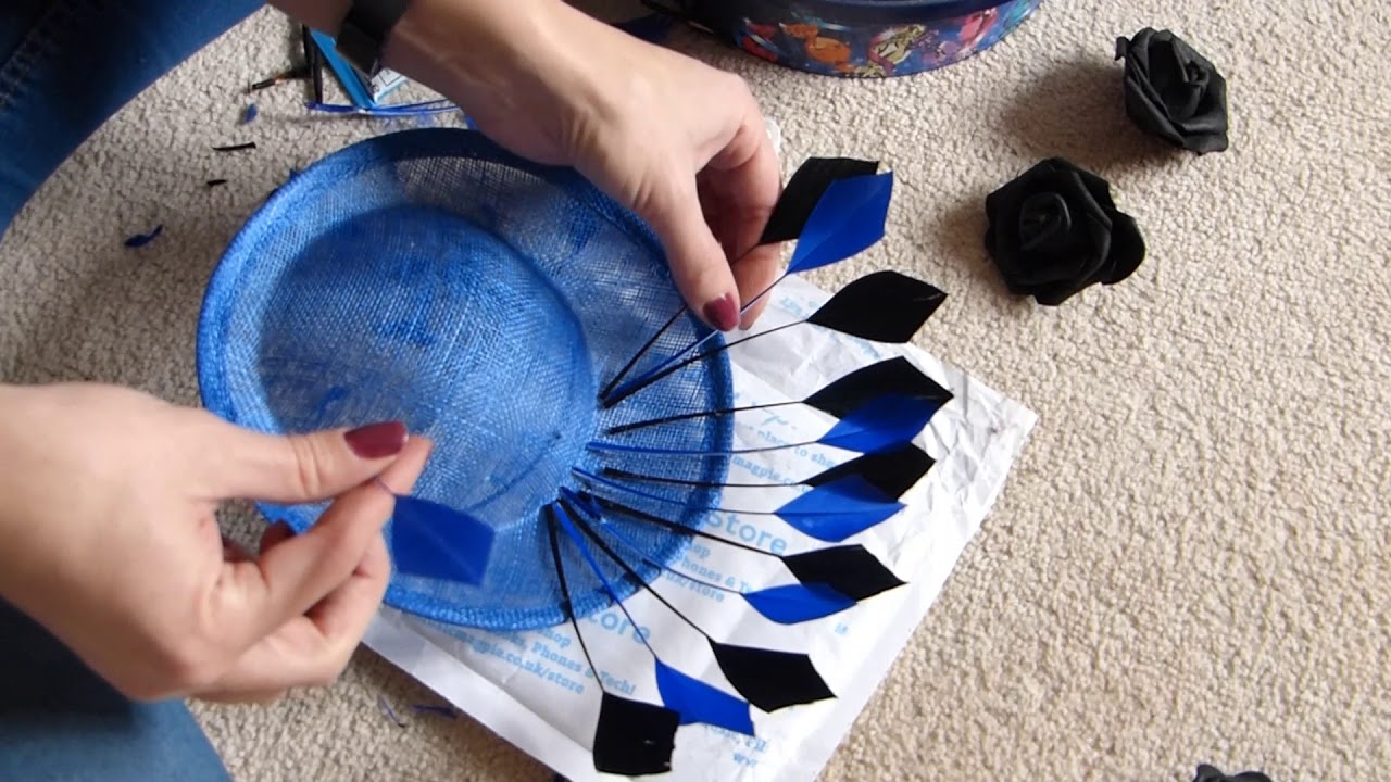How to make a percher hat - DIY sinamay fascinator headpiece - Millinery Tutorial - part 3