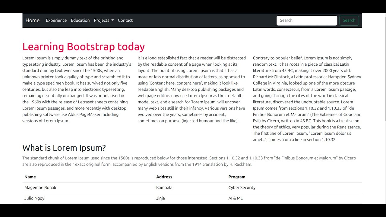 Designing Responsive Websites with Bootstrap