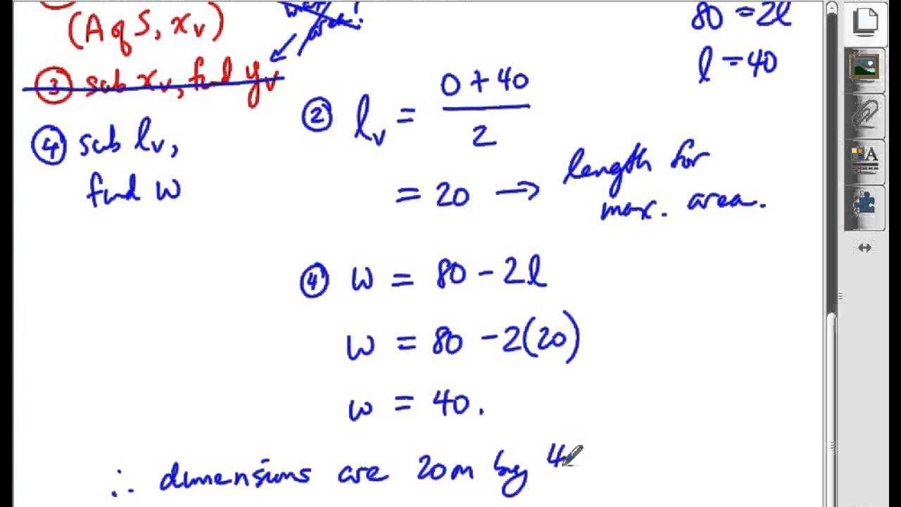 MPM2D - Quadratic Relations - Applications of Factored Form