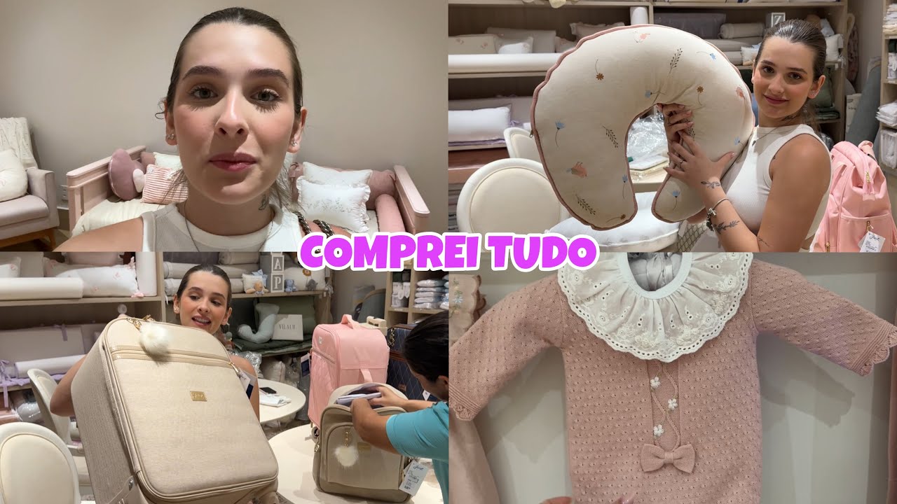 COMPRANDO E MOSTRANDO O RESTANTE DO ENXOVAL DA MAVI 🤰🏻 comprei a mala maternidade e muito mais