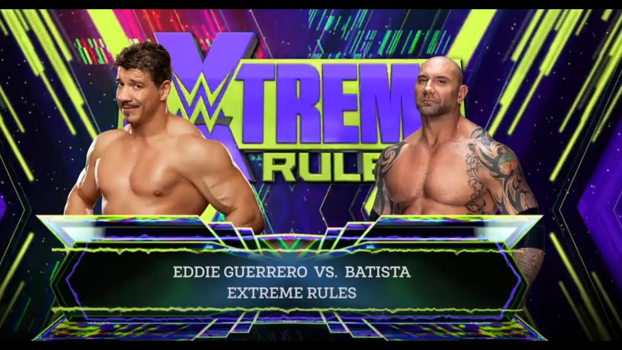 WWE 2K24 - Eddie Guerrero vs Batista - Extreme Rules (PS4 720p)