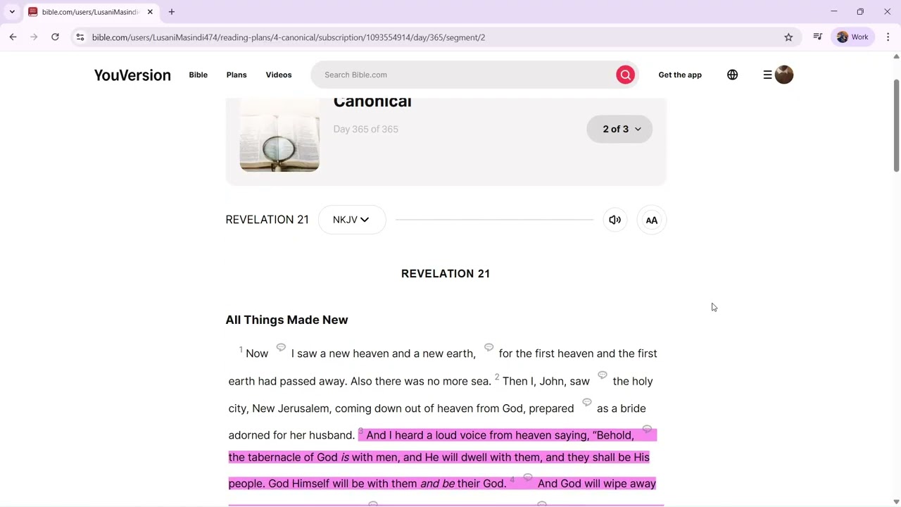 Bible Reading Lessons | Day 365 of 365 | Revelation 20 - 22