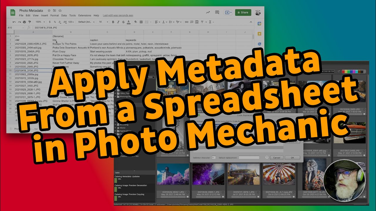 Apply Metadata From a Spreadsheet using Photo Mechanic