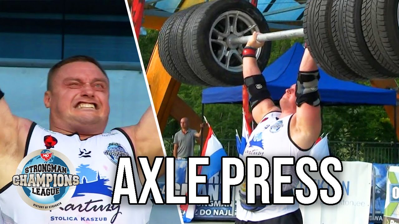 Krzysztof Radzikowski Wins The 150KG Axle Press | Strongman Champions League