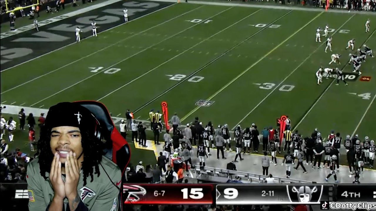 SCARED Falcons Fan LIVE REACTION To MNF Raiders vs Falcons (reaction)